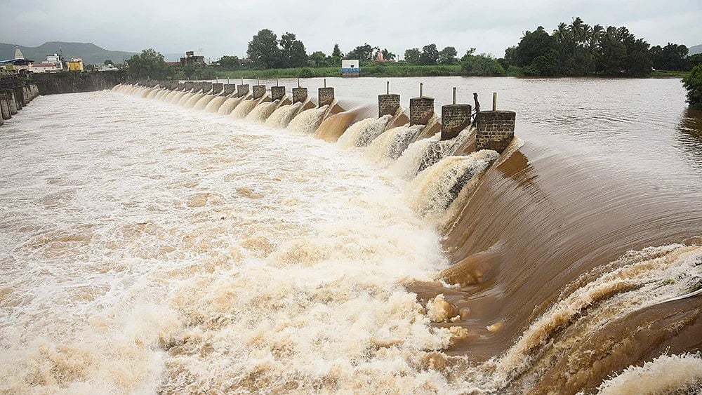 | Photo: PTI | : Weather: Khodshi Dam overflows after rain | REPRESENTATIONAL IMAGE |